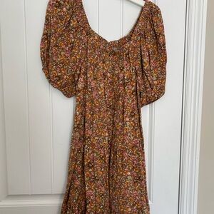 Floral Puff Sleeve Dress